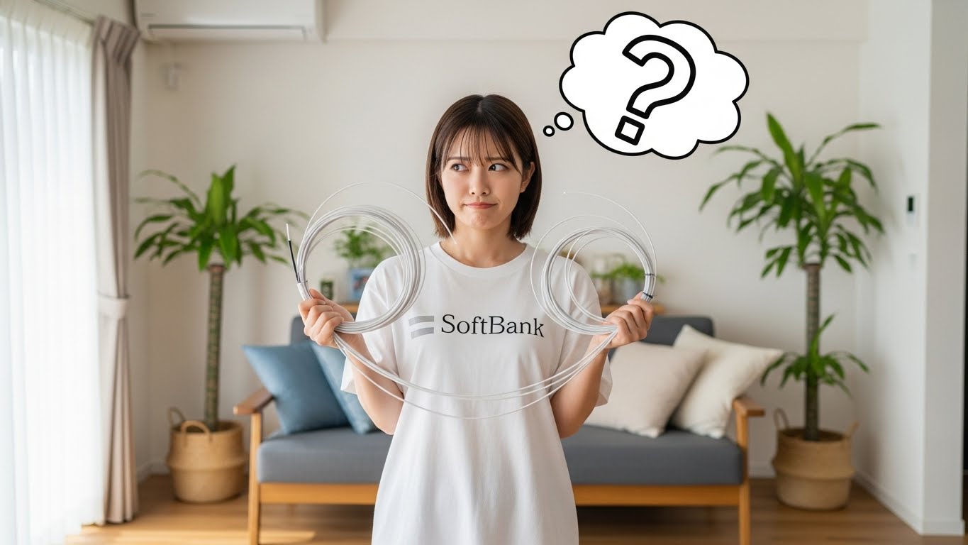 ソフトバンクのTシャツを着ている女性