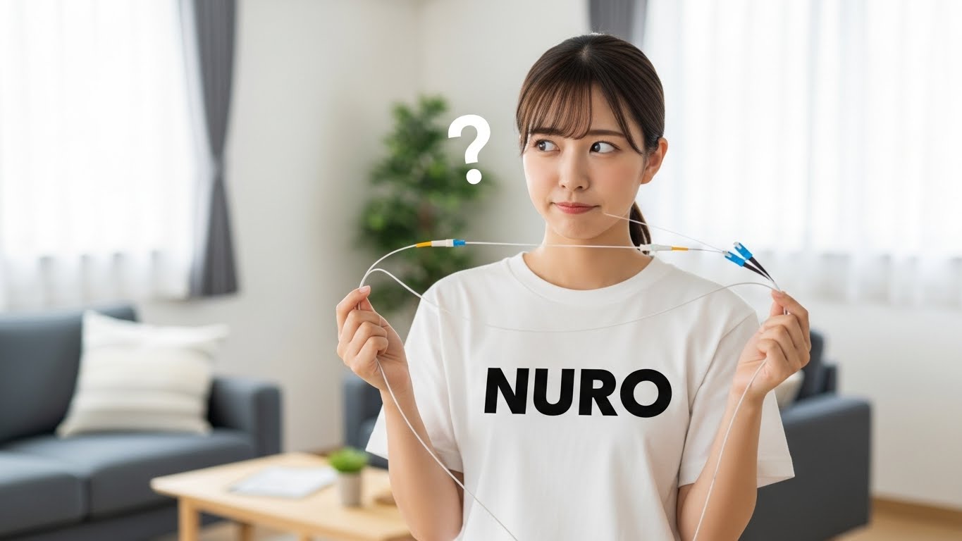NURO光のTシャツを着ている女性