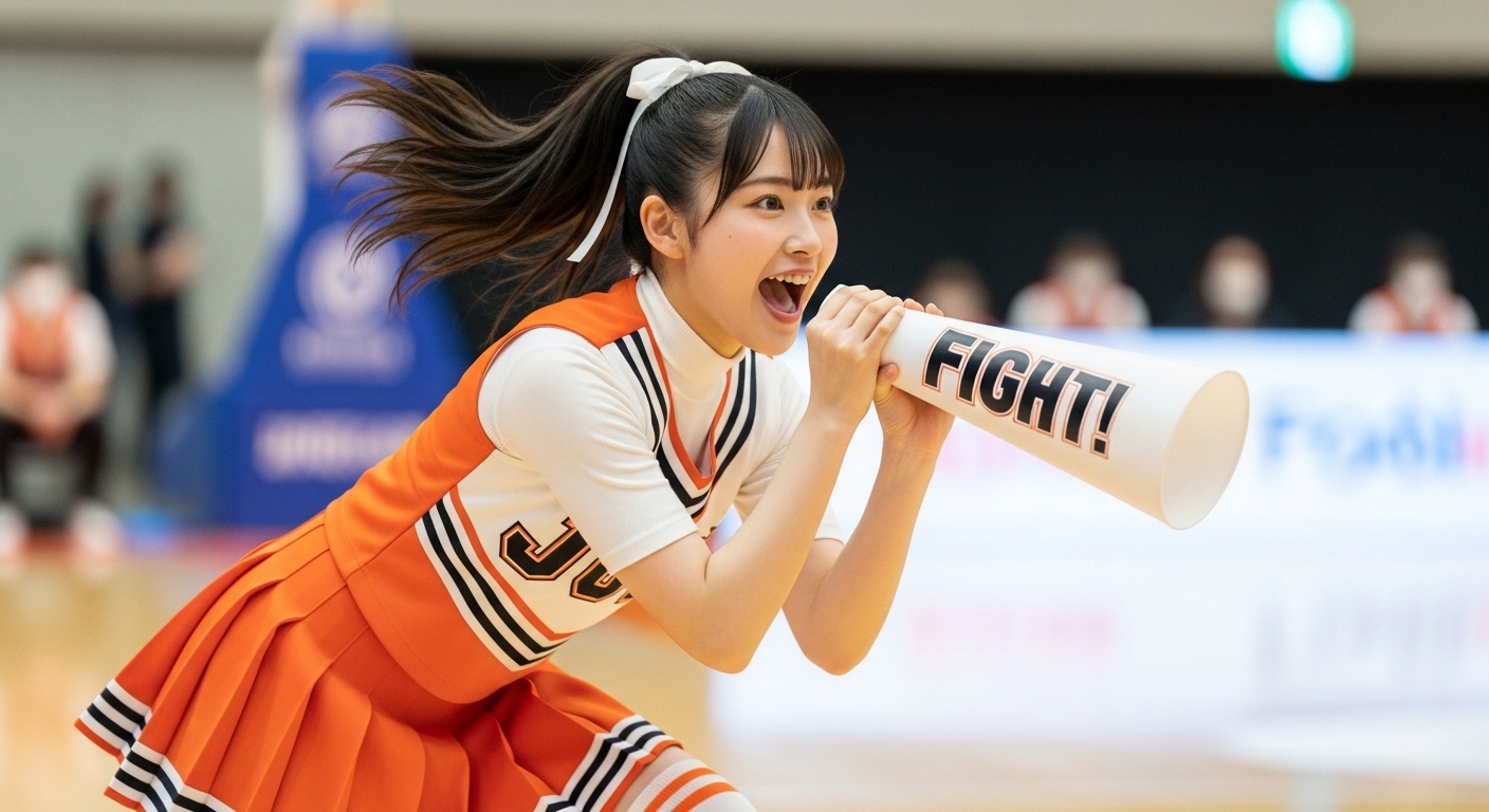 元気なチアガール