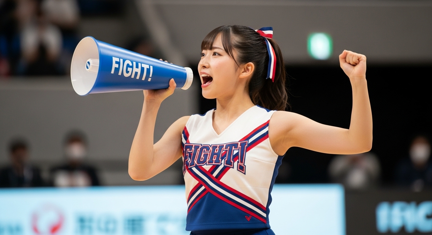 元気なチアガール