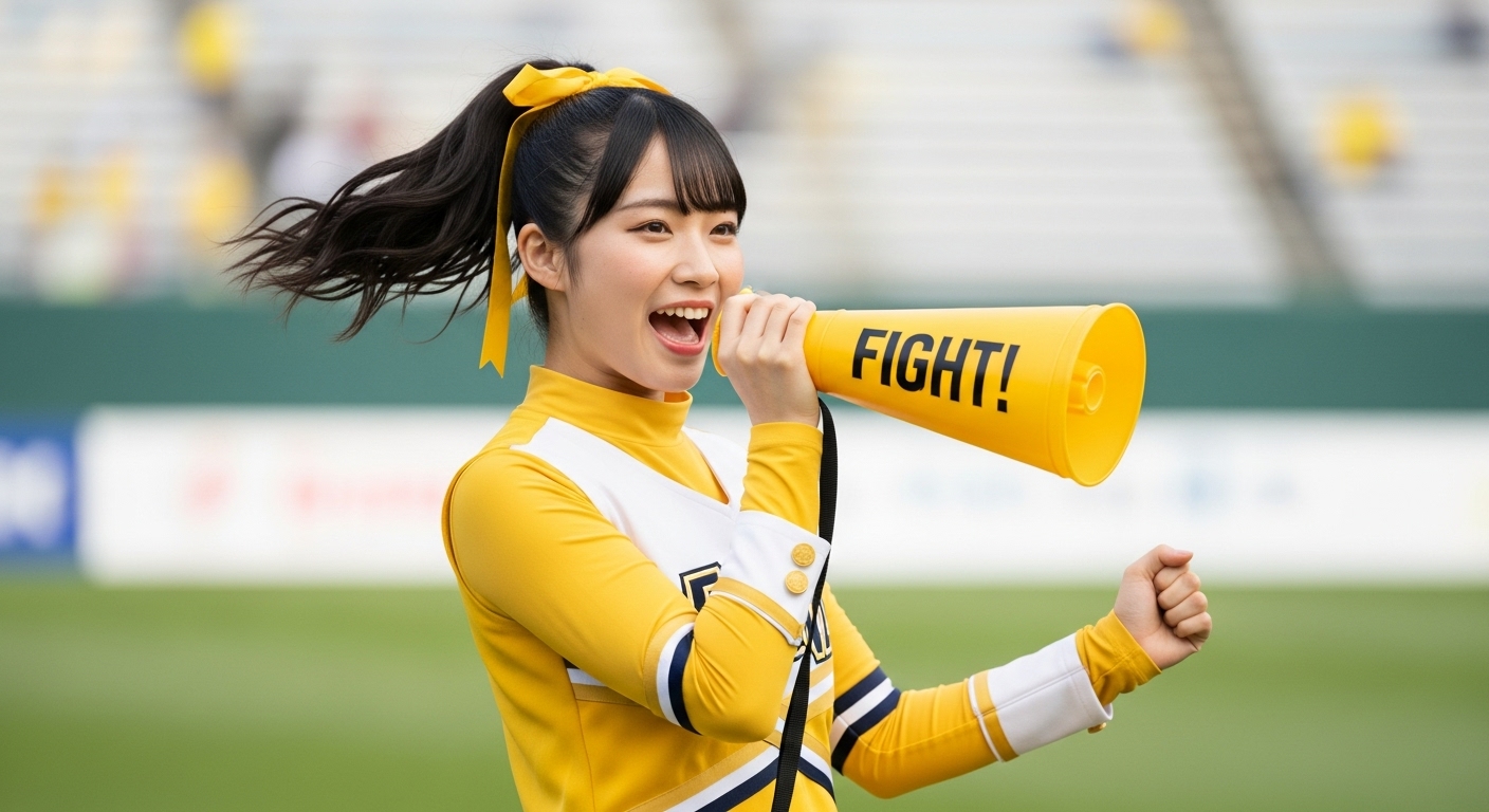 元気なチアガール